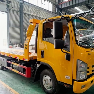 5tons 8 C 반 기울기 슬라이딩 플레이트 도로 블록 제거기 4X2 평면 침대 복구 트럭