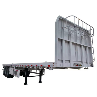 12PCS 트위스트 잠금과 1820mm 발판을 가진 40FT 평면 트럭 트레일러