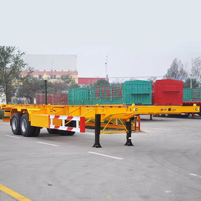 3 축 좋은 40FT 평면 침대 운송 트럭 트레일러 중량급 1820mm 발판