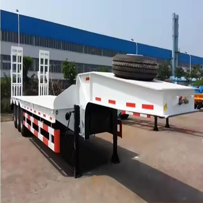 60t 디자인 발굴기 로더 휴대가 가능한 거시 목 로보이 트럭 트레일러 낮은 침대 반 트레일러