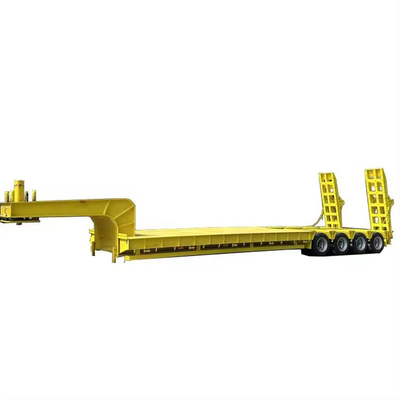 13m 3 Axles 아프리카 시장에 사용 된 낮은 침대 트레일러 평면 침대 트레일러 트럭 트레일러 Camionetas