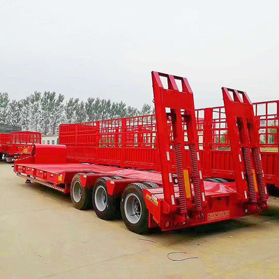 낮은 트럭 20FT 평면 침대 40 FT 40FT 컨테이너 40FT 평면 트레일러 28t 착륙 다리