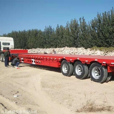 낮은 트럭 20FT 평면 침대 40 FT 40FT 컨테이너 40FT 평면 트레일러 28t 착륙 다리