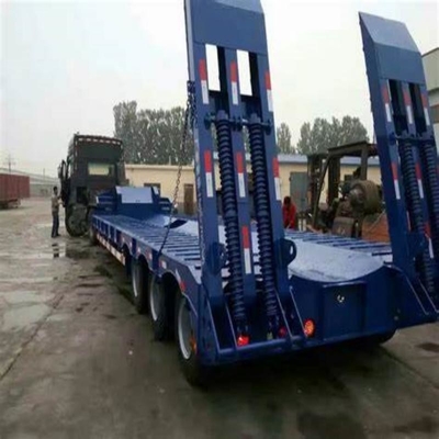 60tons 낮은 침대 반 트레일러 차원 반 평면 트레일러 엑스 롤 1820mm