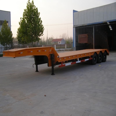 30t 40t 50t 2 3 Axles Gooseneck 낮은 침대 반 트레일러 Mac Pherson 타입 서스펜션 시스템