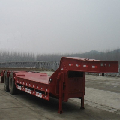 30t 40t 50t 2 3 Axles Gooseneck 낮은 침대 반 트레일러 Mac Pherson 타입 서스펜션 시스템