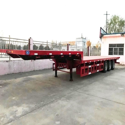 30t 40t 50t 2 3 Axles Gooseneck 낮은 침대 반 트레일러 Mac Pherson 타입 서스펜션 시스템
