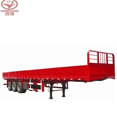 50 톤 60 80t 커튼 사이드 월 반 트럭 가축 가축 울타리 화물 트레일러 3 4axles 40FT