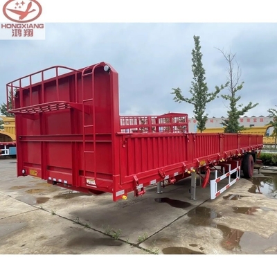 50 톤 60 80t 커튼 사이드 월 반 트럭 가축 가축 울타리 화물 트레일러 3 4axles 40FT