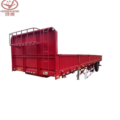 50 톤 60 80t 커튼 사이드 월 반 트럭 가축 가축 울타리 화물 트레일러 3 4axles 40FT