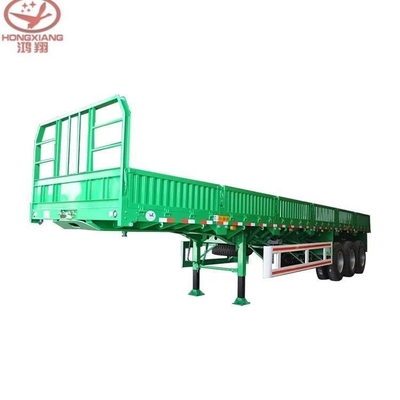 50 톤 60 80t 커튼 사이드 월 반 트럭 가축 가축 울타리 화물 트레일러 3 4axles 40FT