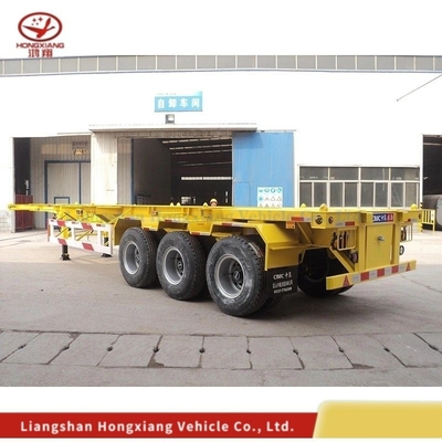 40 FT 3 Axles Flatbed Skeleton Semi Truck Trailer 5.5톤 용량의 반 리모어
