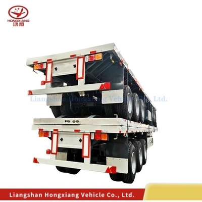 40 FT 3 Axles Flatbed Skeleton Semi Truck Trailer 5.5톤 용량의 반 리모어
