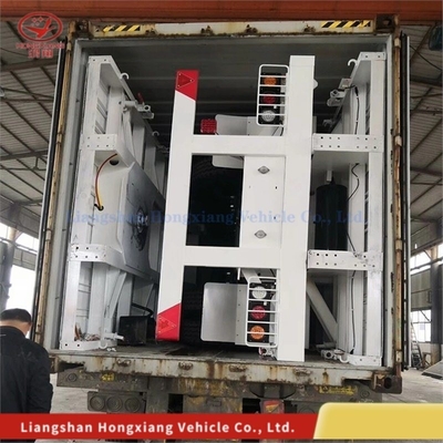 발자국 1820mm 20/40/45 피트 스켈레톤 컨테이너 차시 트럭 평면 트레일러 반트레일러