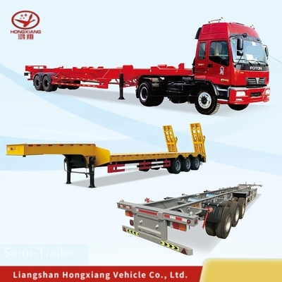 40FT 2 축 컨테이너 운송 스켈레톤 반 트레일러 16 타이어와 1820mm 발판