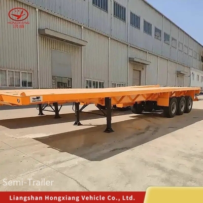 40FT 2 축 컨테이너 운송 스켈레톤 반 트레일러 16 타이어와 1820mm 발판