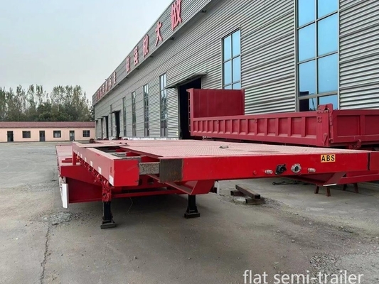 BPW 12t X 3 평면 침대 반 트레일러 60t 로딩 용량 및 에어백 서스펜션