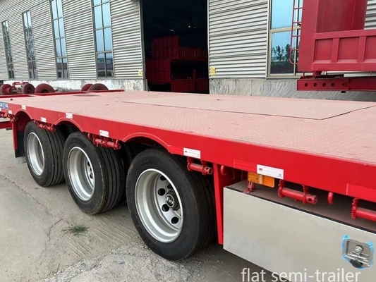 BPW 12t X 3 평면 침대 반 트레일러 60t 로딩 용량 및 에어백 서스펜션